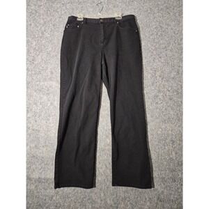 Lauren Jeans Co Ralph Lauren Black Denim Jeans Womens Size 14W